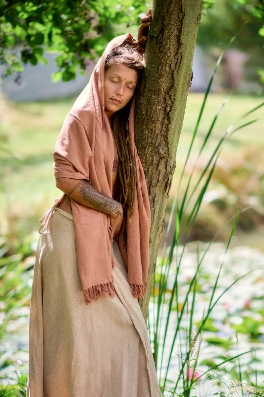 Earthy Raw Silk Shawl ๑⋙ Handwoven ⋘⋙ Cozy Cashmere Shawl Throw