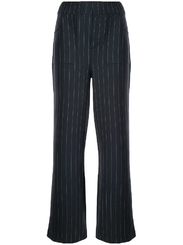 pinstriped wide-leg trousers Trousers Lace Delicate