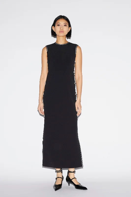 JING DRESS BLACK CREPE