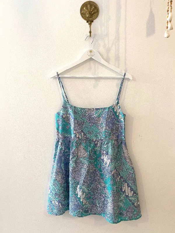Batik Mini Dress in Green