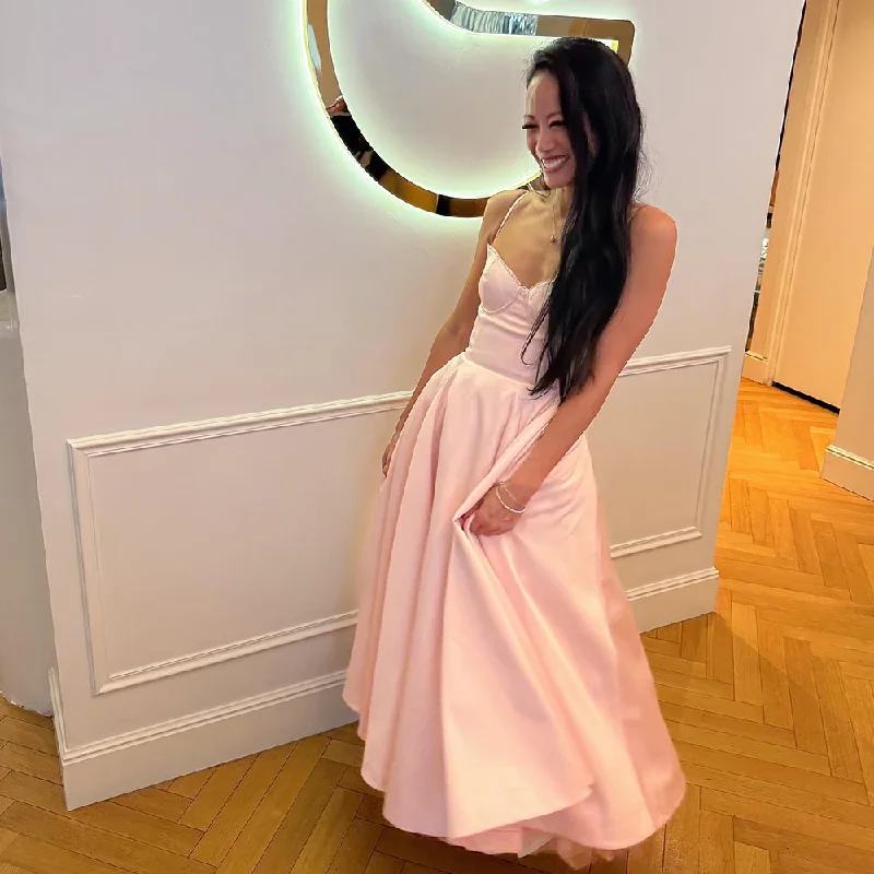 Pink Summer Dress 2024 New Arrivals Spaghetti Strap Elegant Midi Dress Fit and Flare Dress Sexy Women's Clothing Pink Summer Dress 2024 New Arrivals Spaghetti Strap Elegant Midi Dress Fit and Flare Dress Sexy Women's Clothing