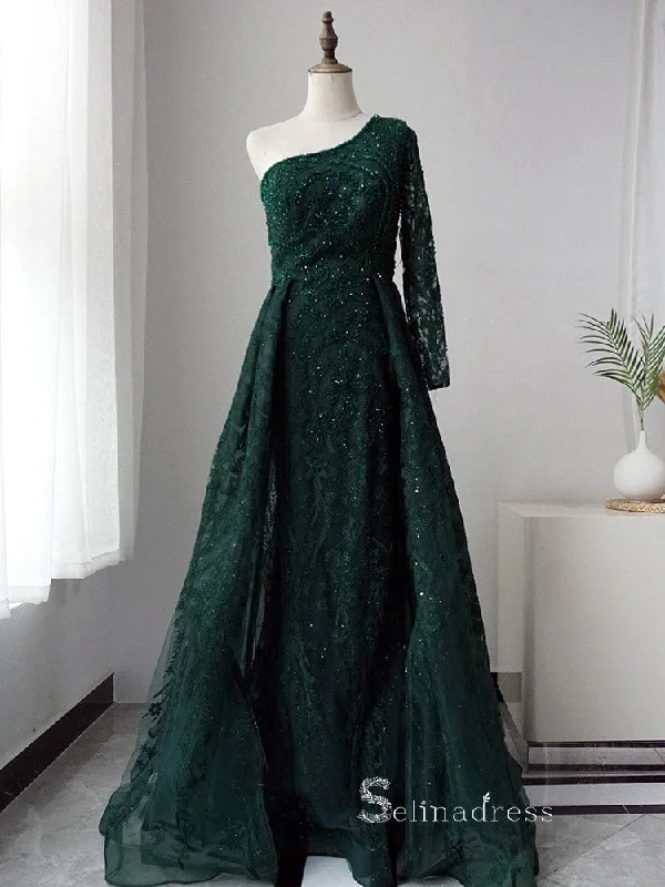 Luxury A-line Embroidery Beaded Dark Green Long Prom Dresses Modest Evening Dresses ASB019 Luxury A-line Embroidery Beaded Dark Green Long Prom Dresses Modest Evening Dresses ASB019