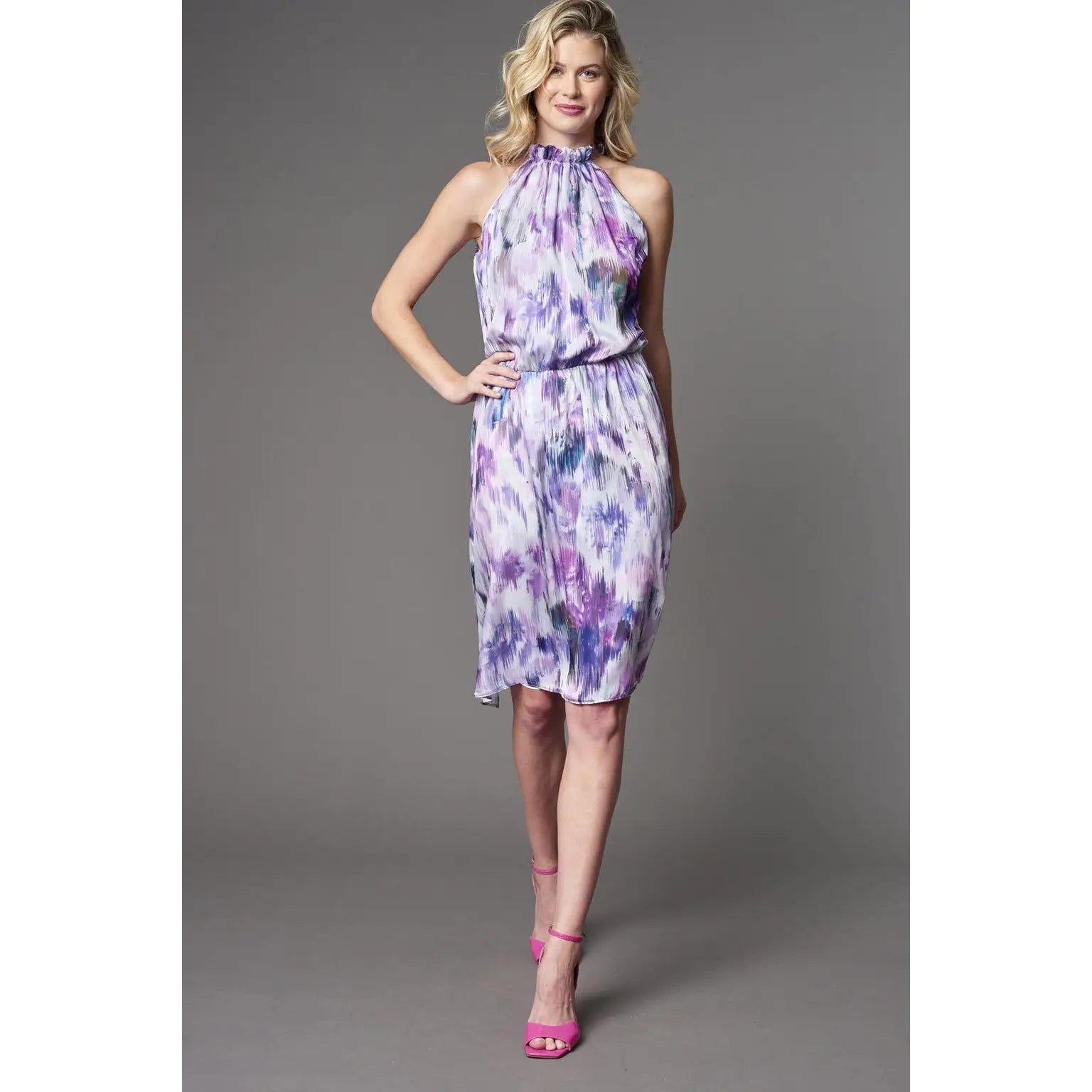 IKAT HALTER DRESS