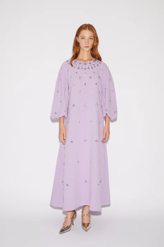 TILDA DRESS LAVENDER EMBELLISHED CREPE