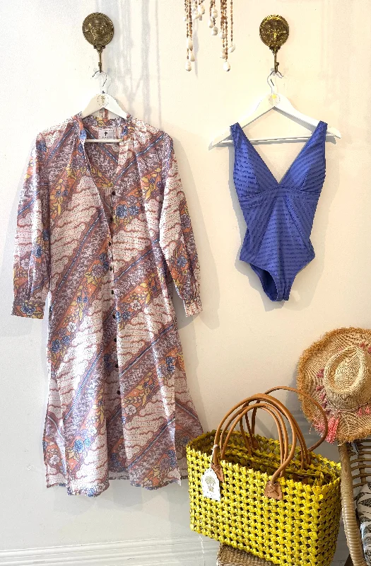 Cotton Batik Belize Shirt Dress in Gelato
