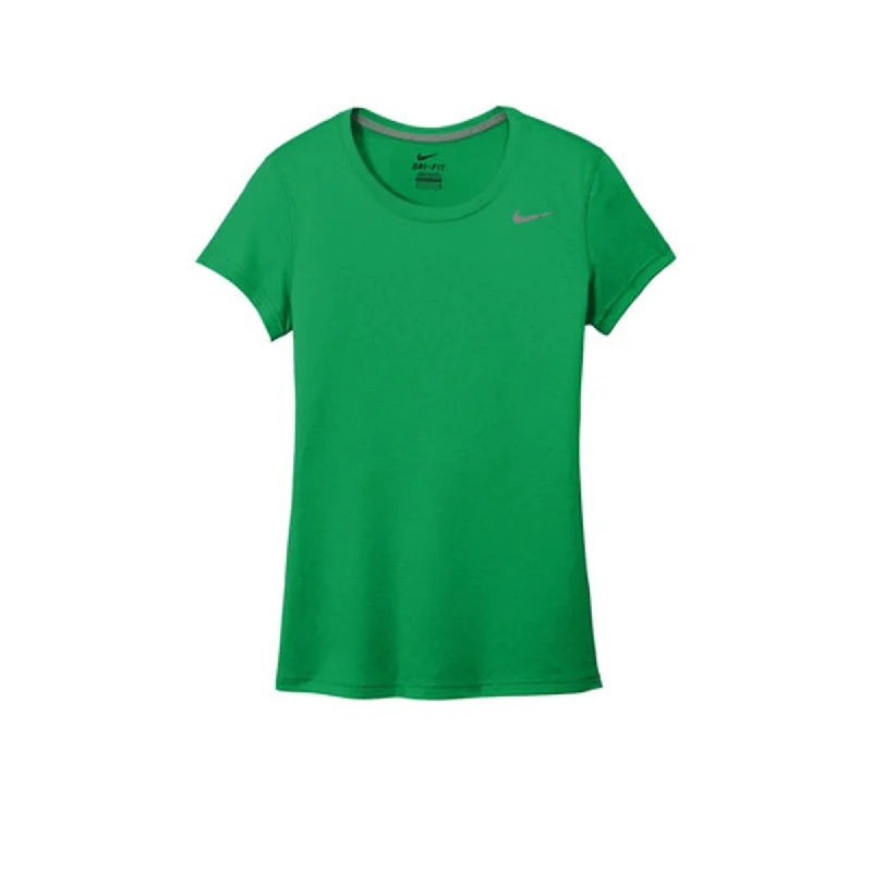 Nike Women's Apple Green Legend Tee Nylon Fabric Polyester Fabric Spandex Fabric