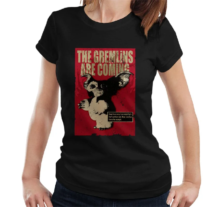 Gremlins Gizmo They Are Coming Women's T-Shirt Graphic T-Shirt Round Neck Polyester