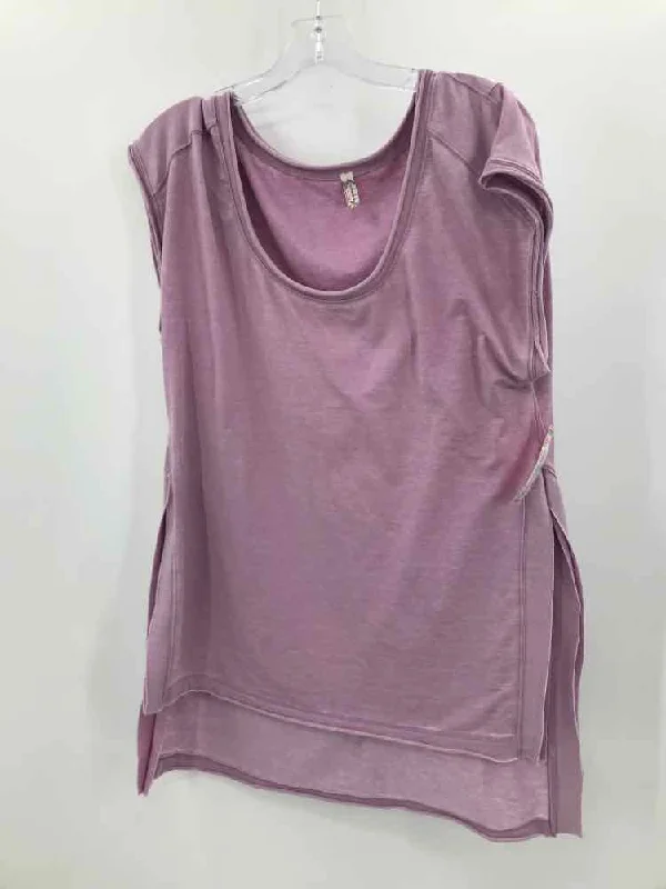 Pre-Owned Intimately Free People Purple Size XS Tunic T-shirt Real Fur Shearling Chenille Pre-Owned Intimately Free People Purple Size XS Tunic T-shirt Real Fur Shearling Chenille