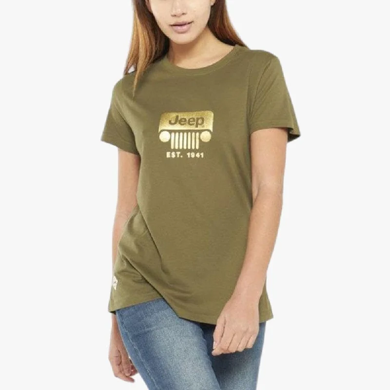 Jeep Womens Grill Foil Short Sleeve Tee Slate Knit Fabric Woven Fabric Fleece Fabric Jeep Womens Grill Foil Short Sleeve Tee Slate Knit Fabric Woven Fabric Fleece Fabric