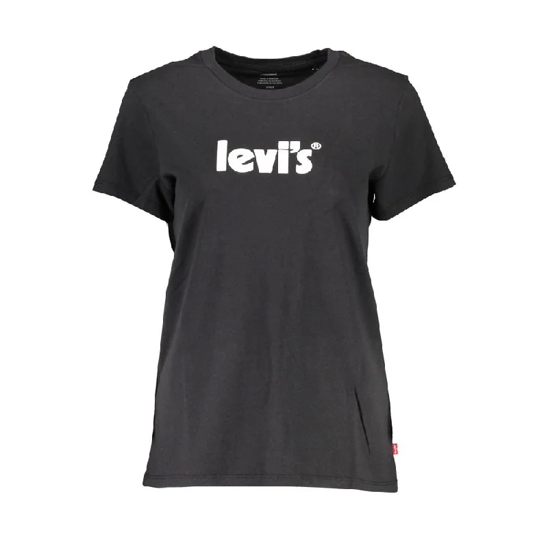 Levi's Black Cotton Tops & T-Shirt Oversized T-Shirt Spandex breathable