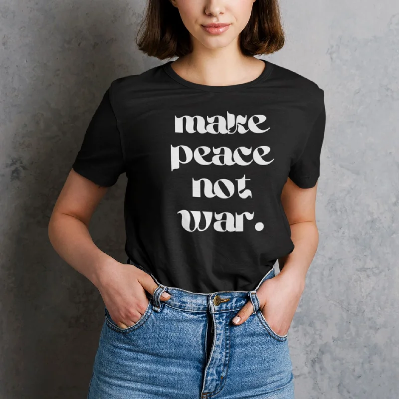 Make Peace Not War | Unisex T-shirt Ribbed Striped Patterned