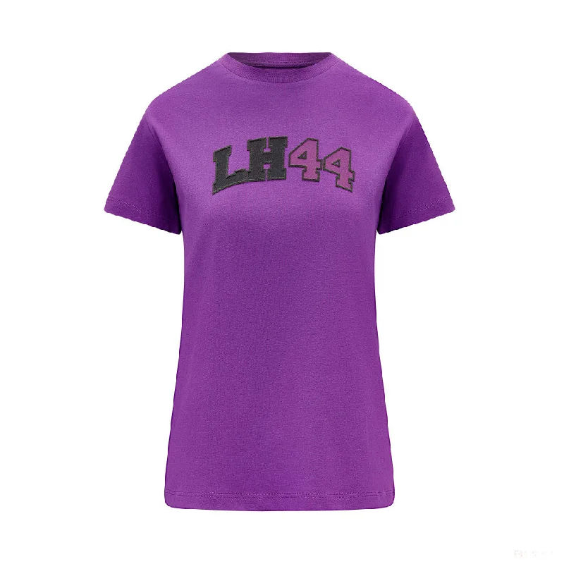 Mercedes Womens Lewis Hamilton Logo Tee, Purple Elasticated Padded Insulated