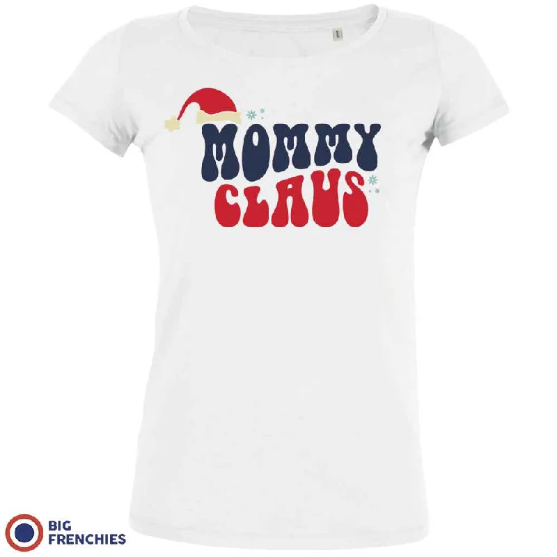 Mommy Claus Christmas Women's Organic Tee Satin Fabric Silk Fabric Chiffon Fabric