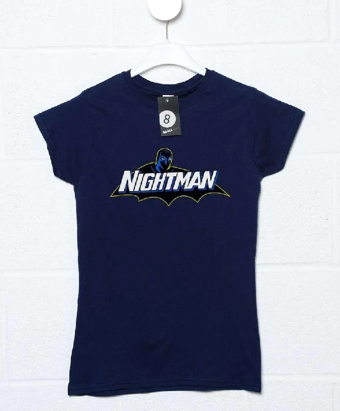 Nightman T-Shirt for Women Mesh Canvas Denim