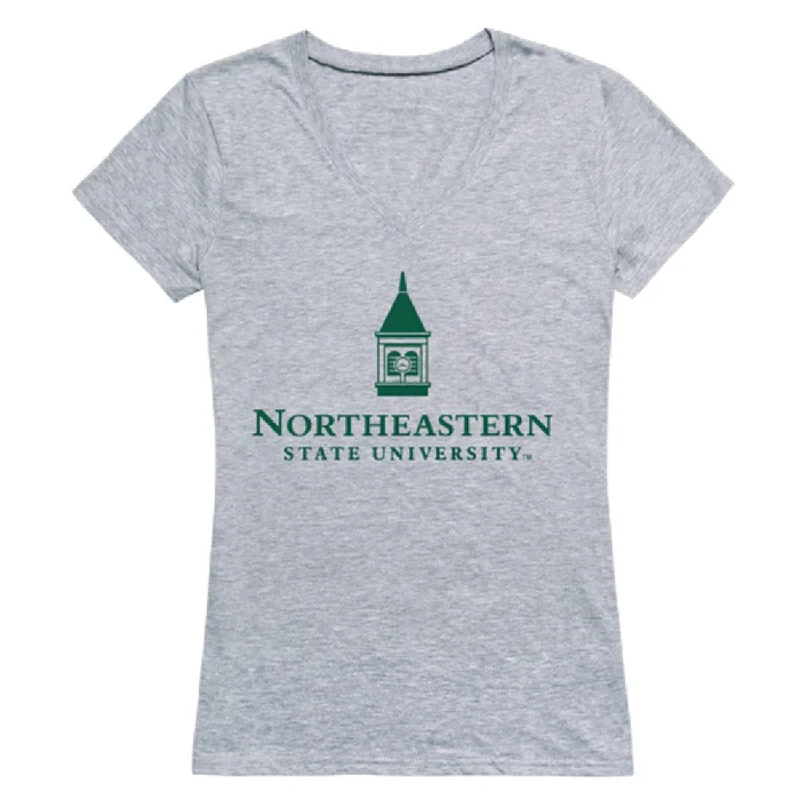 Northeastern St RiverHawks Womens Seal T-Shirt Asymmetrical Pockets Print