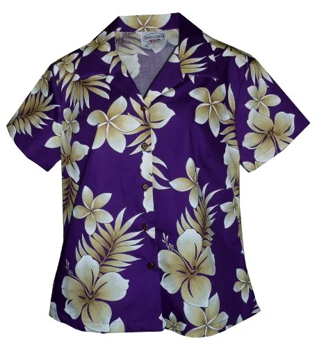 Pacific Legend Womens Colossal Plumeria Hibiscus Fitted Shirt Ribbed T-Shirt High Neck Heavyweight Pacific Legend Womens Colossal Plumeria Hibiscus Fitted Shirt Ribbed T-Shirt High Neck Heavyweight
