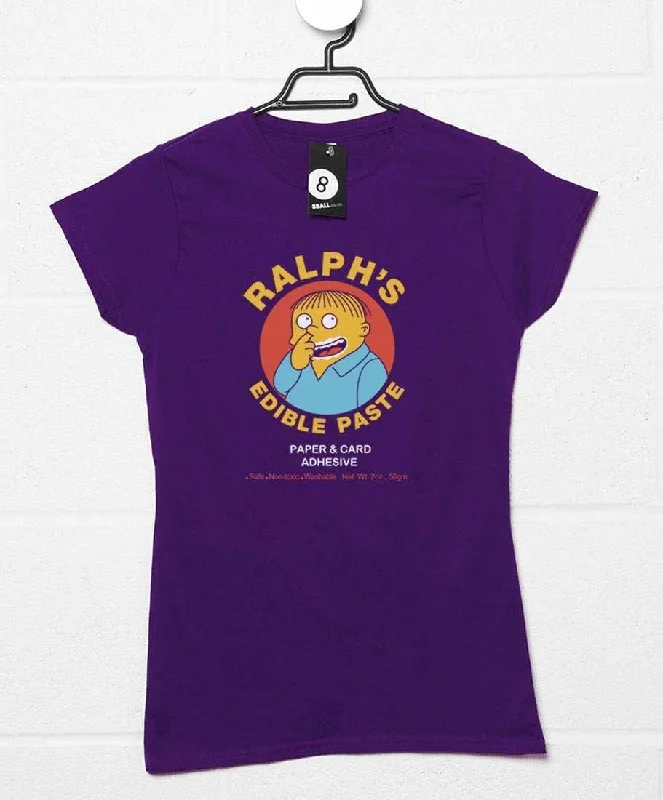 Ralph's Edible Paste Fitted Womens T-Shirt Thin T-Shirt Open Front Quick Dry