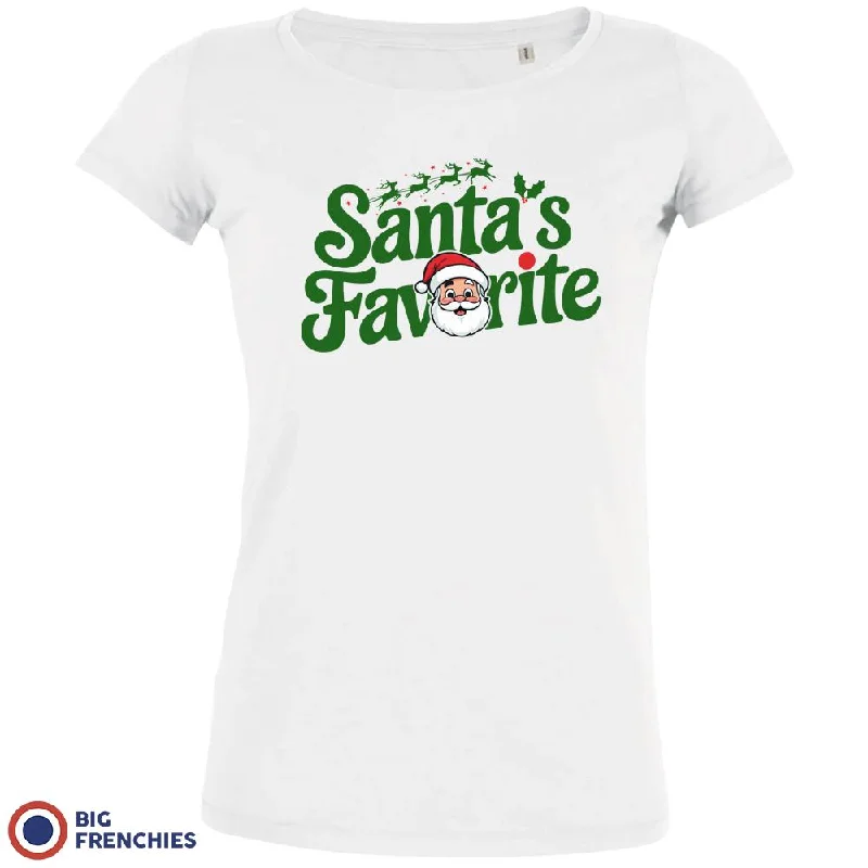 Santa's Favorite Christmas Women's Organic Cotton Tee Knit Fabric Woven Fabric Fleece Fabric