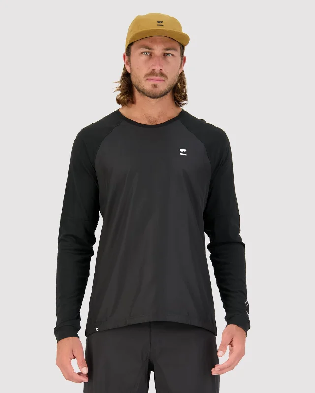 Tarn Merino Bike Wind Jersey - Black Linen Jersey Top