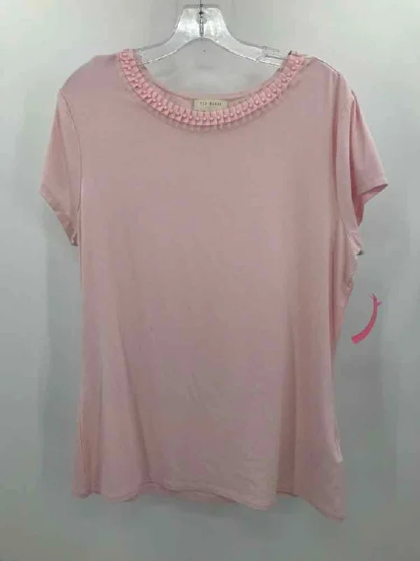 Pre-Owned Ted Baker Pink Size 12 T-shirt Rayon Fabric Velvet Fabric Corduroy Fabric