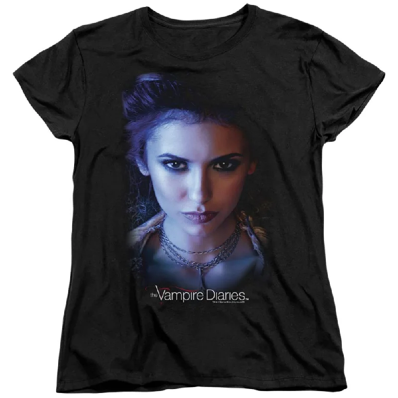 The Vampire Diaries Elena Women's 18/1 Cotton Short-Sleeve T-Shirt Anti-Pilling Machine Wash Handmade The Vampire Diaries Elena Women's 18/1 Cotton Short-Sleeve T-Shirt Anti-Pilling Machine Wash Handmade