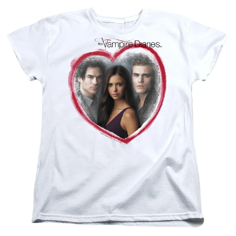 The Vampire Diaries Girls Choice Women's 18/1 Cotton Short-Sleeve T-Shirt Seamless Knitted Crochet The Vampire Diaries Girls Choice Women's 18/1 Cotton Short-Sleeve T-Shirt Seamless Knitted Crochet