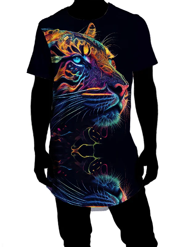 Tigre Realm Drop Cut T-Shirt Graphic T-Shirt Round Neck Polyester