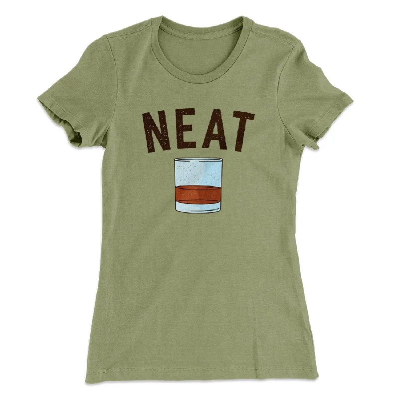 Whiskey- Neat Women's T-Shirt Wool Fabric Cashmere Fabric Tweed Fabric