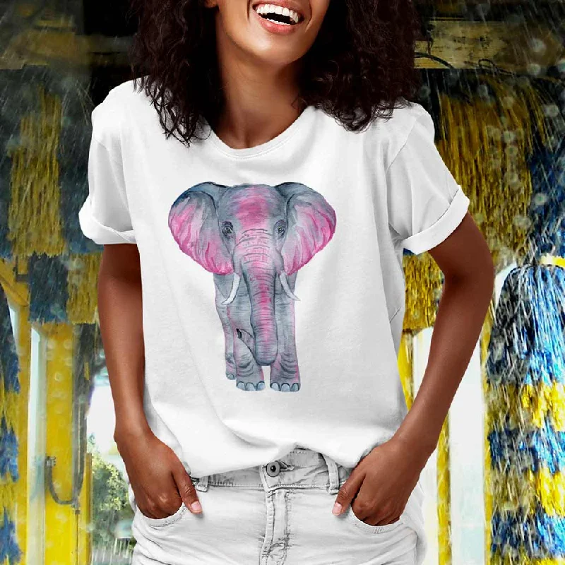 Elephant Print T-Shirts for Women Couture - Lioness-love.com Anti-Shrink Durable Soft