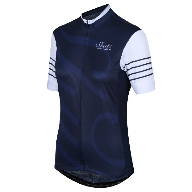 Women's Trentino Jersey - Navy Patterned Jersey Tee