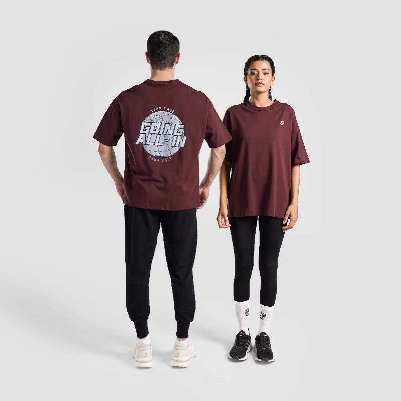 Live Free Jersey (Burgundy) Mint Green Jersey Tee