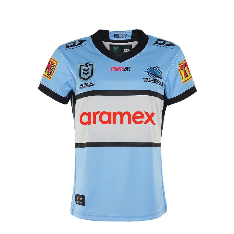 2021 Cronulla Sharks Ladies Replica Home Jersey Ribbed Jersey Tee