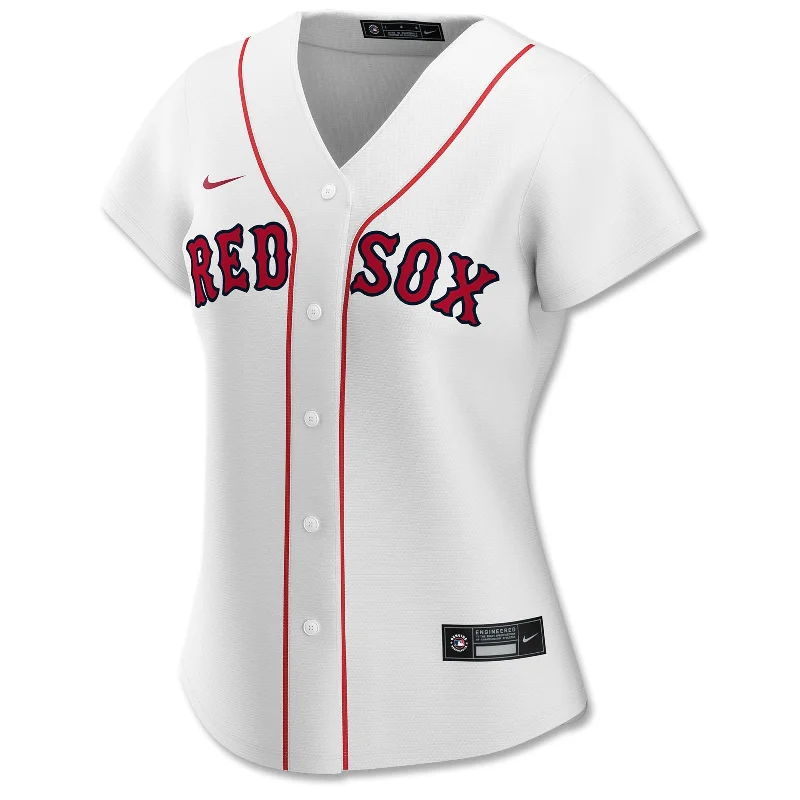 Ladies Nike Replica Home Jersey - White - Blank Polka Dot Jersey Shirt