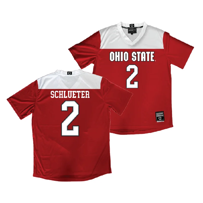 Ohio State Women's Soccer Red Jersey  - Amanda Schlueter Halter Neck Jersey Tee