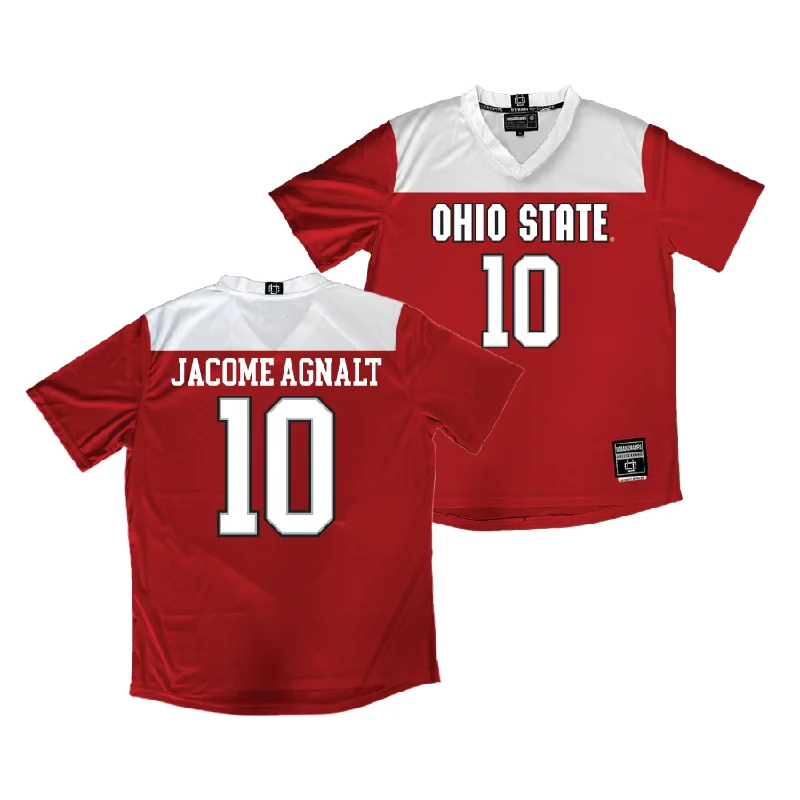 Ohio State Women's Soccer Red Jersey  - Arella Jacome Agnalt Mint Green Jersey Tee