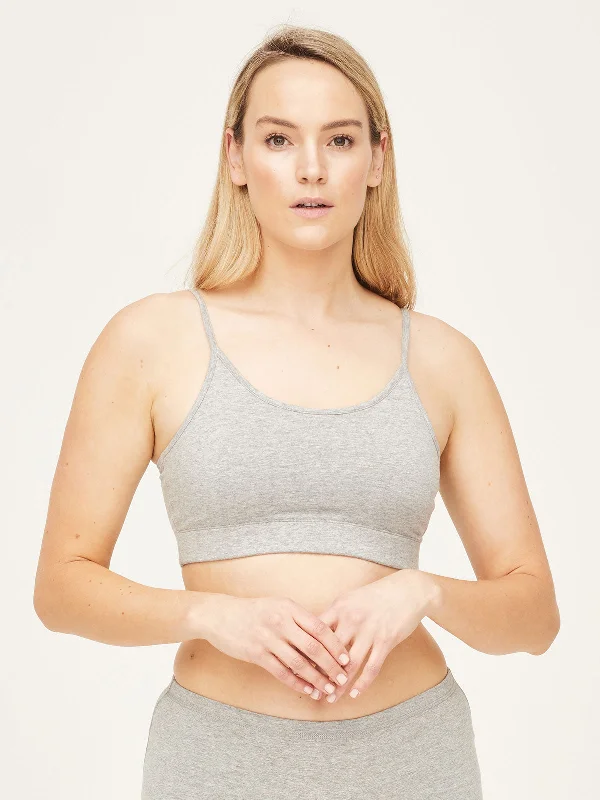 Organic Cotton Jersey Bralette Olive Green Jersey Tee