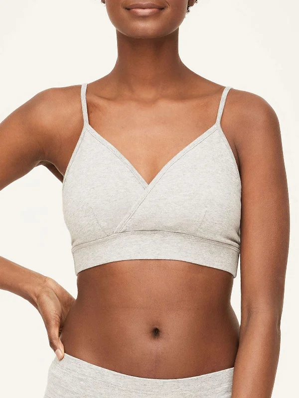 Organic Cotton Jersey Triangle Bralette Beige Jersey Tee