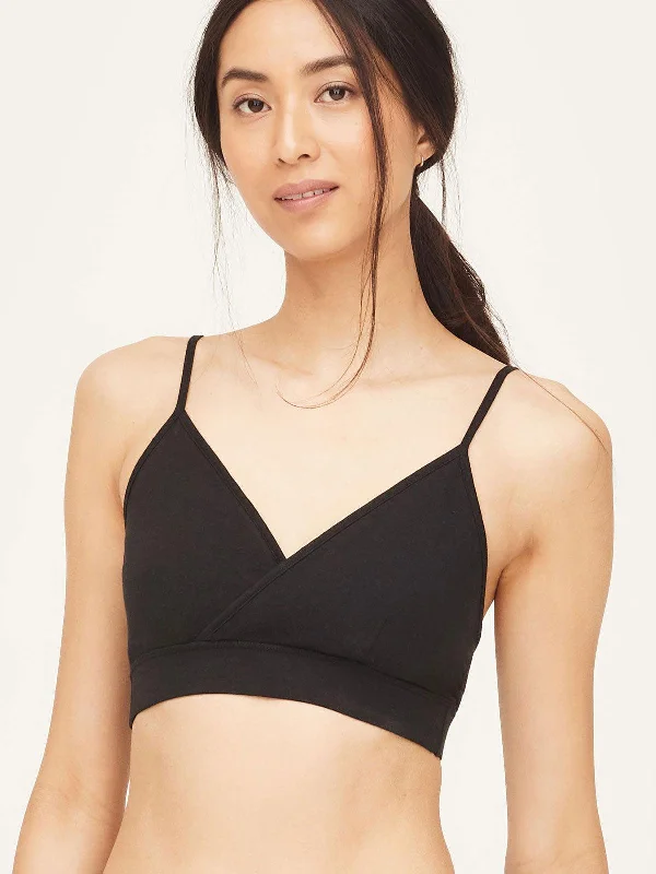 Organic Cotton Jersey Triangle Bralette Ash Gray Jersey Tee