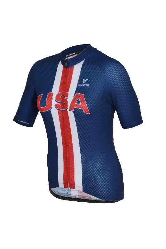 Silver Race Jersey 2.0 - USA Cycling Designer Jersey Tee