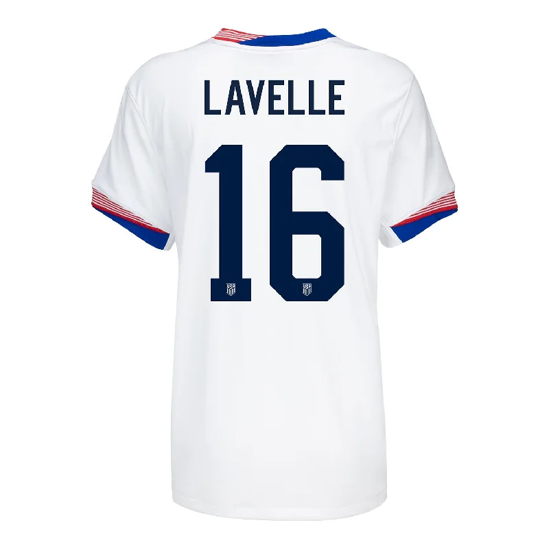 Women's Nike USWNT 2024 American Classic Home Lavelle 16 Stadium Jersey Vintage Jersey Tee