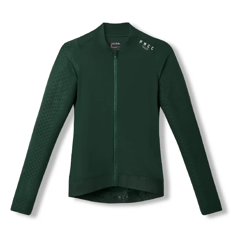 Women's PMCC Long Sleeve Jersey - Pine Green Sky Blue Jersey Tee