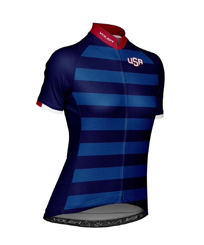 W. PELOTON RACE JERSEY - USACF Jet Black Jersey Tee