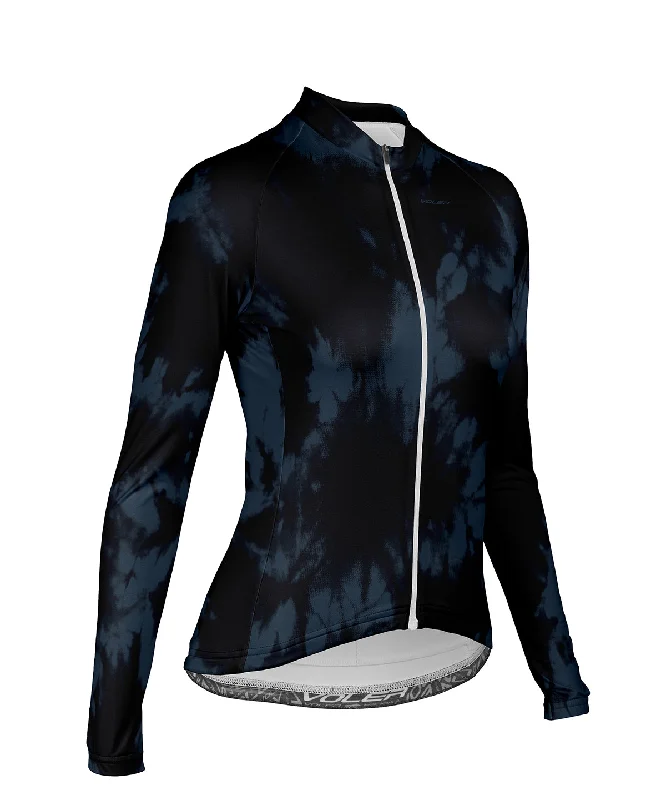 W. PELOTON COASTAL LS JERSEY - TIE DYE High Neck Jersey Shirt