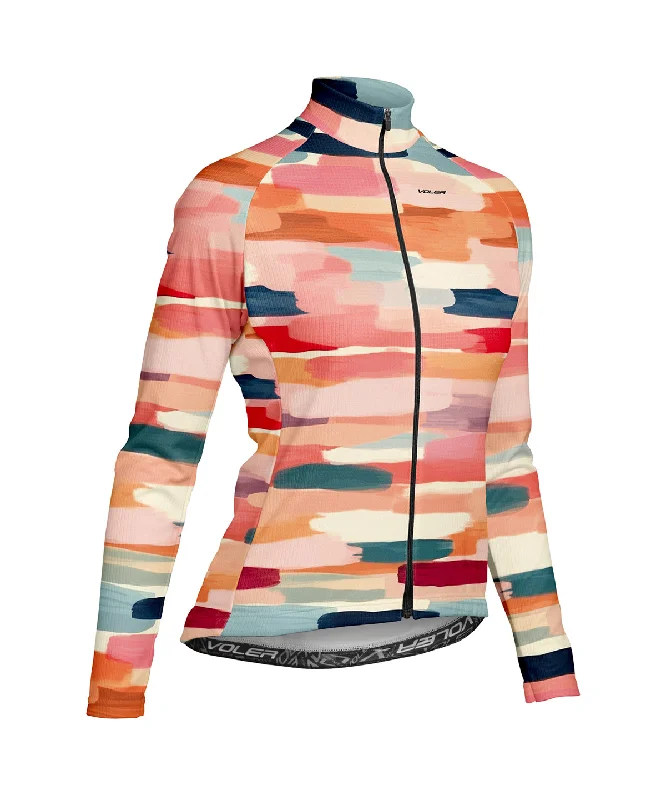 W. PELOTON THERMAL JERSEY - PAINT BRUSH Polo Neck Jersey Top