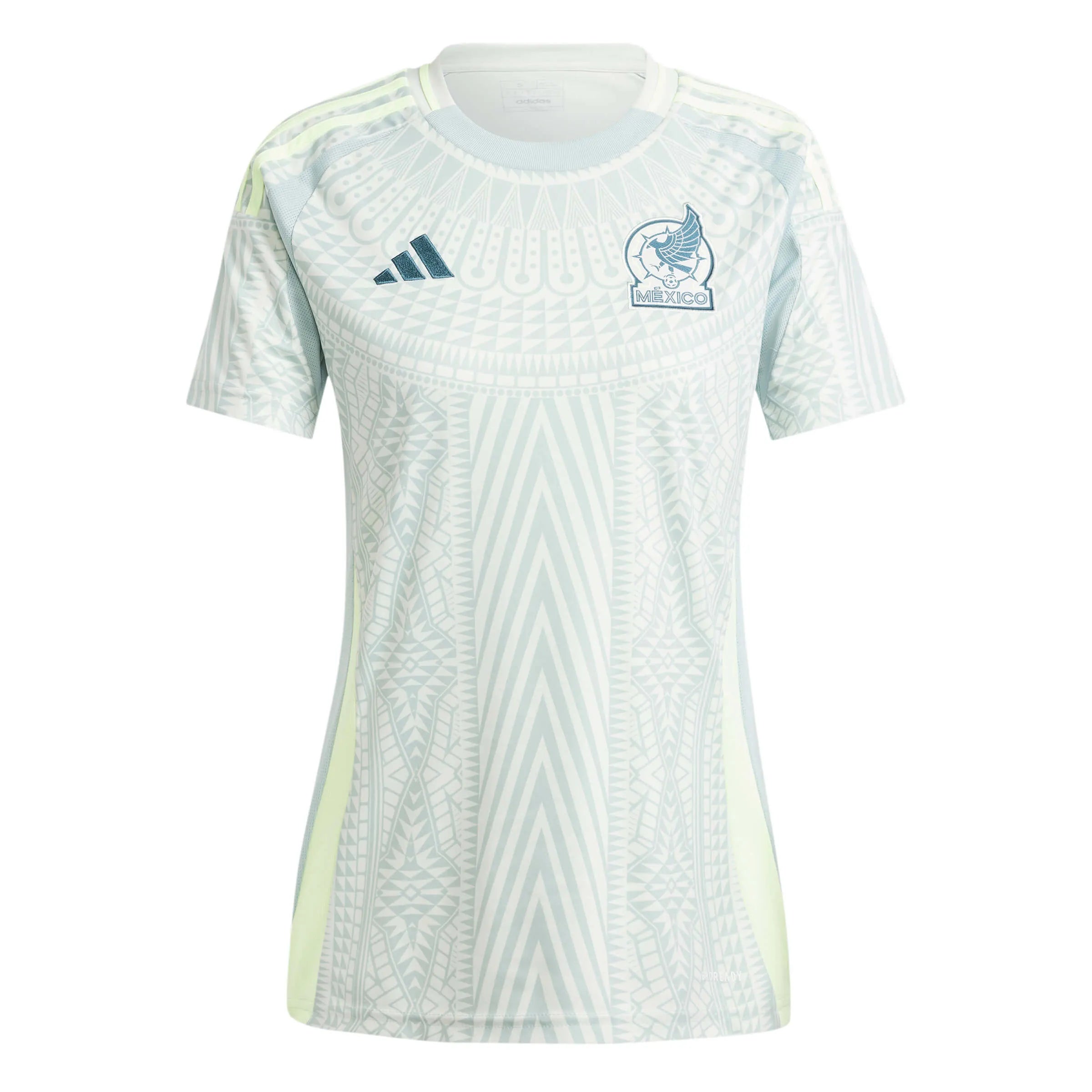 adidas 2024-25 Mexico Women's Stadium Away Jersey Turquoise Jersey Tee