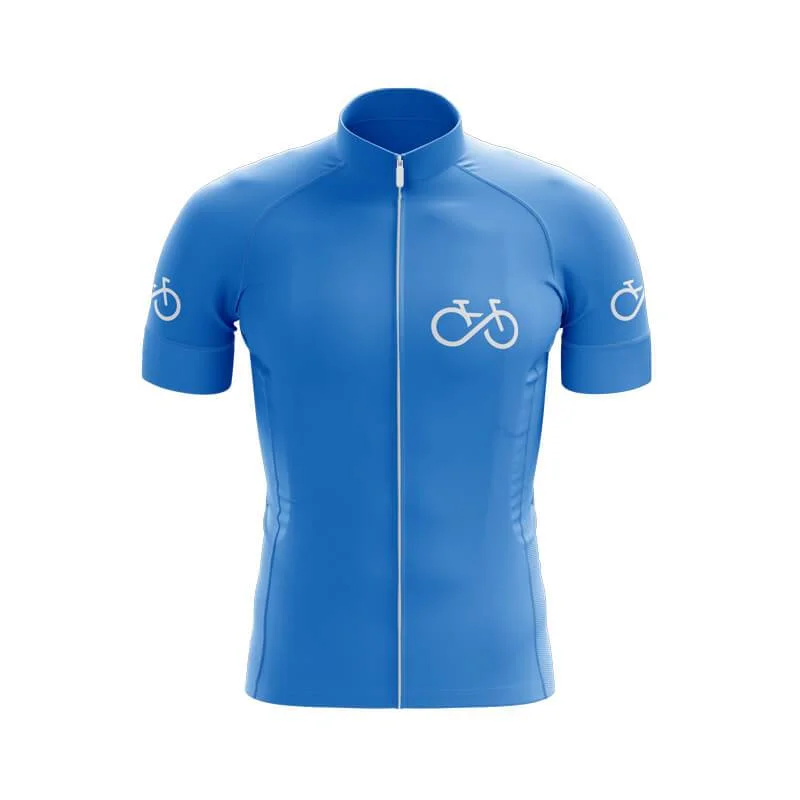 Bike Forever 2.0 Shortsleeve Jersey (Blue) [CLEARANCE] Bamboo Jersey Tee