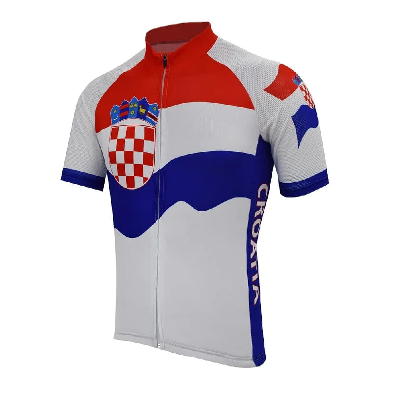 Croatia Cycling Jersey Royal Blue Jersey Shirt
