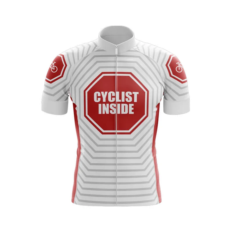 Cyclist Inside Club Jerseys (V3) (White) Summer Jersey Tee
