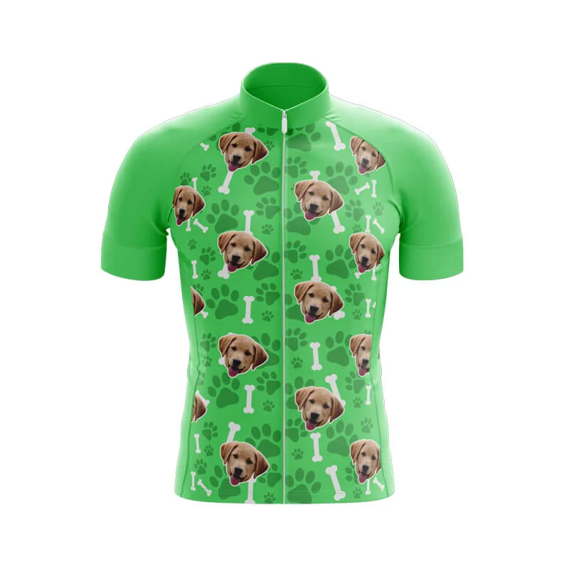 Dog Custom Face Club Jerseys (Green) Lightweight Jersey Top