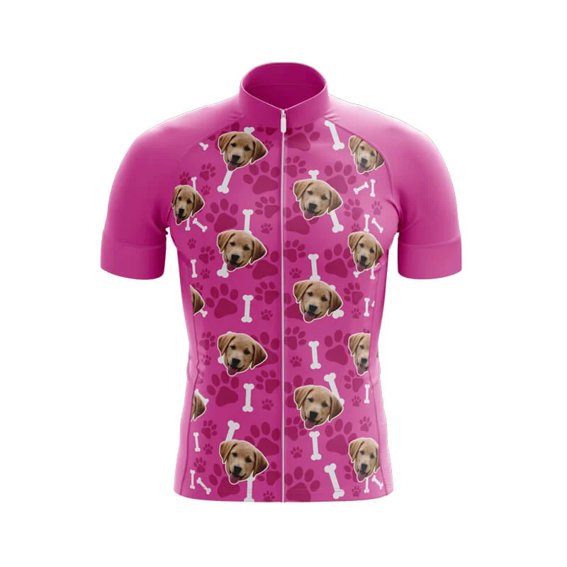 Dog Custom Face Club Jerseys (Pink) Stylish Jersey Top